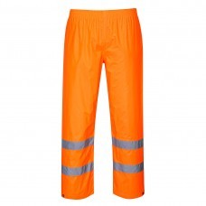 Hi-Vis Rain Trousers Orange Waterproof Protection