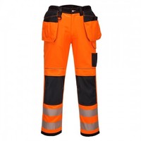 PW3 Hi-Vis Holster Work Trouser Orange/Black Short Fit