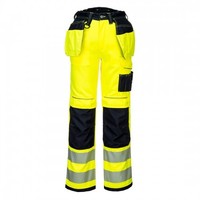 PW3 Hi-Vis Holster Work Trouser Yellow/Navy Short Fit