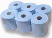 BLUE 2PLY CENTER FEED PAPER ROLLS