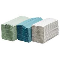 Blue/Green Z fold Individual hand towels